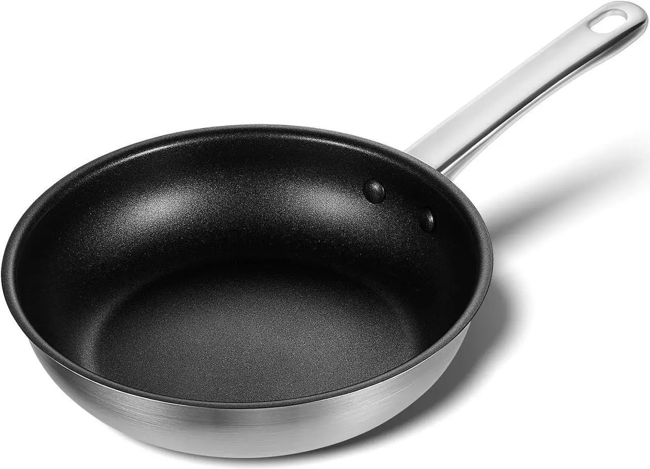 Main image of KOCH SYSTEME CS Stainless Steel Pan 10 Inch, Non-toxic Stainless Steel Frying Pan with Nonstick Coating for Professional Cooking, Stainless Steel Skillet, 10 Inch Pan, Induction Compatible, Oven Safe