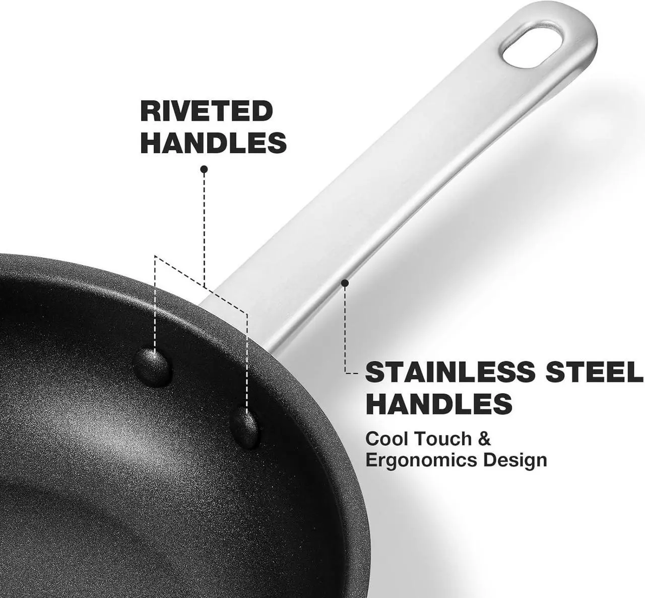 Alt view image 6 of 7 - KOCH SYSTEME CS Stainless Steel Pan 10 Inch, Non-toxic Stainless Steel Frying Pan with Nonstick Coating for Professional Cooking, Stainless Steel Skillet, 10 Inch Pan, Induction Compatible, Oven Safe