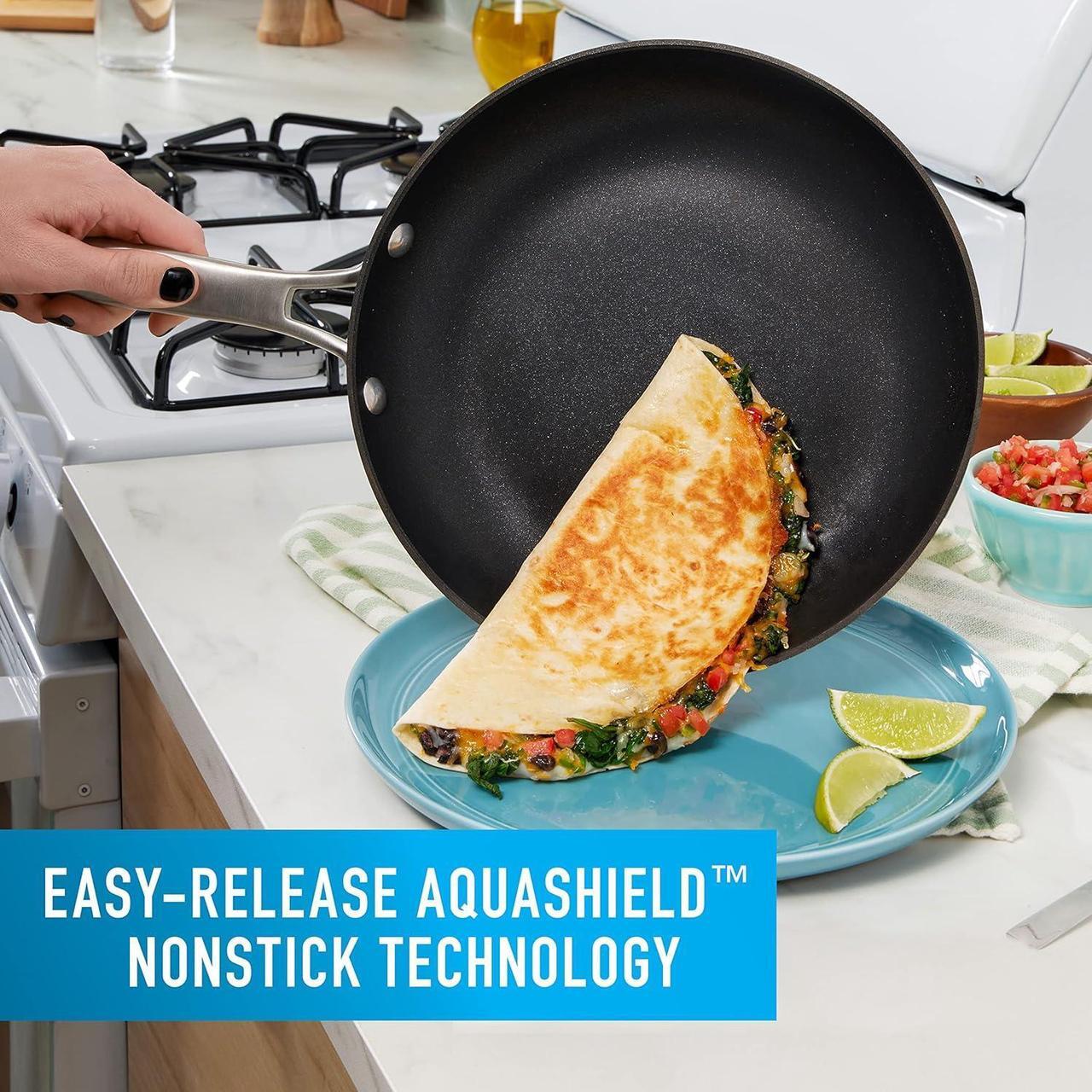 Alt view image 2 of 6 - Calphalon Classic Hard-Anodized Nonstick Cookware Kitchen Essentials Set