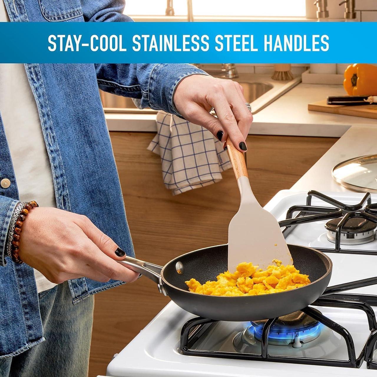 Alt view image 3 of 6 - Calphalon Classic Hard-Anodized Nonstick Cookware Kitchen Essentials Set