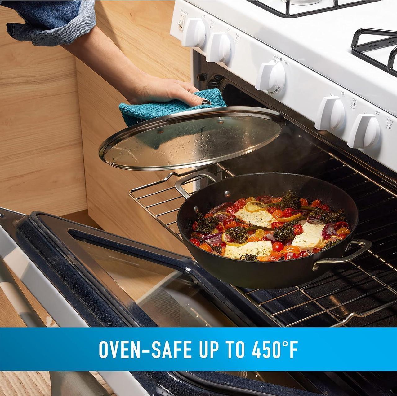 Alt view image 4 of 6 - Calphalon Classic Hard-Anodized Nonstick Cookware Kitchen Essentials Set