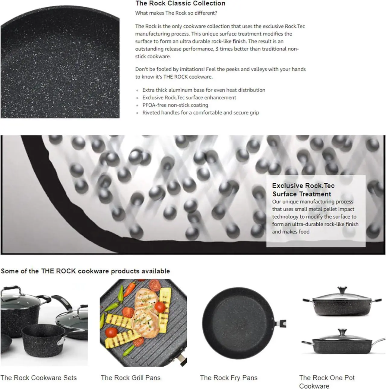 Alt view image 4 of 5 - THE ROCK by Starfrit 8" Fry Pan, Black