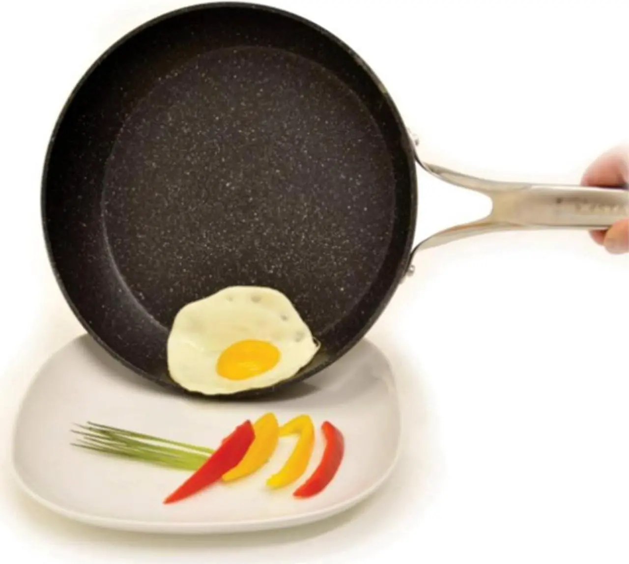Alt view image 3 of 5 - THE ROCK by Starfrit 8" Fry Pan, Black