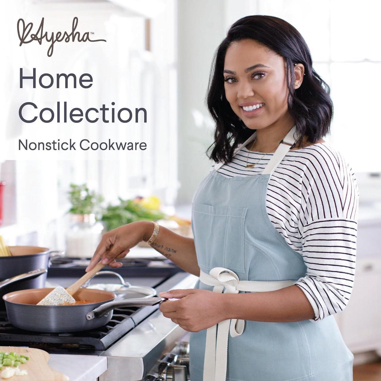Alt view image 5 of 7 - Ayesha Curry Home Collection Hard Anodized Nonstick Cookware Pots and Pans Set, 9 Piece, Charcoal Gray