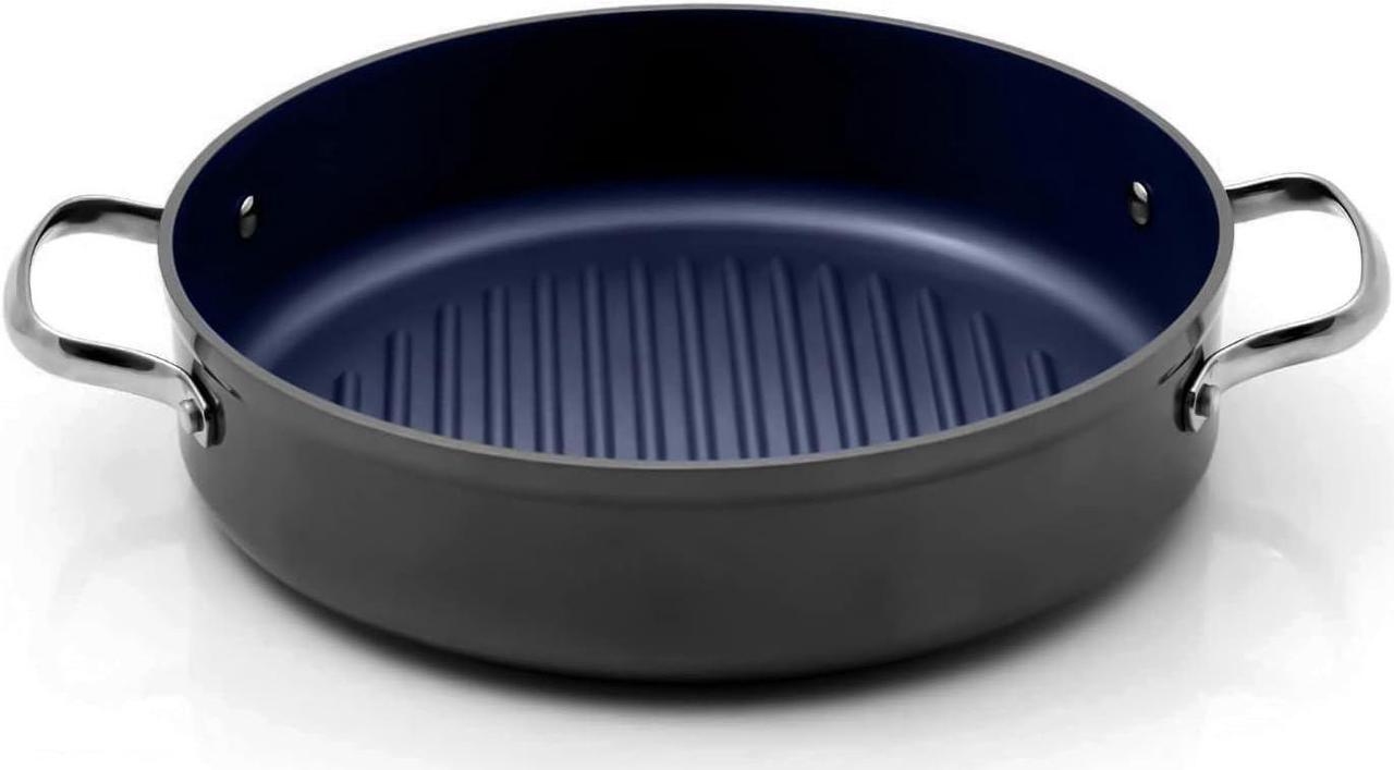 Alt view image 4 of 5 - NuWave Forged Lightweight Nonstick 10.5" Grill Pan with Lid, Healthy G10 Duralon Ceramic Coated Deeper Griddle Pan Skillet, PFAS Free, Works on All Cooktops & Induction Ready