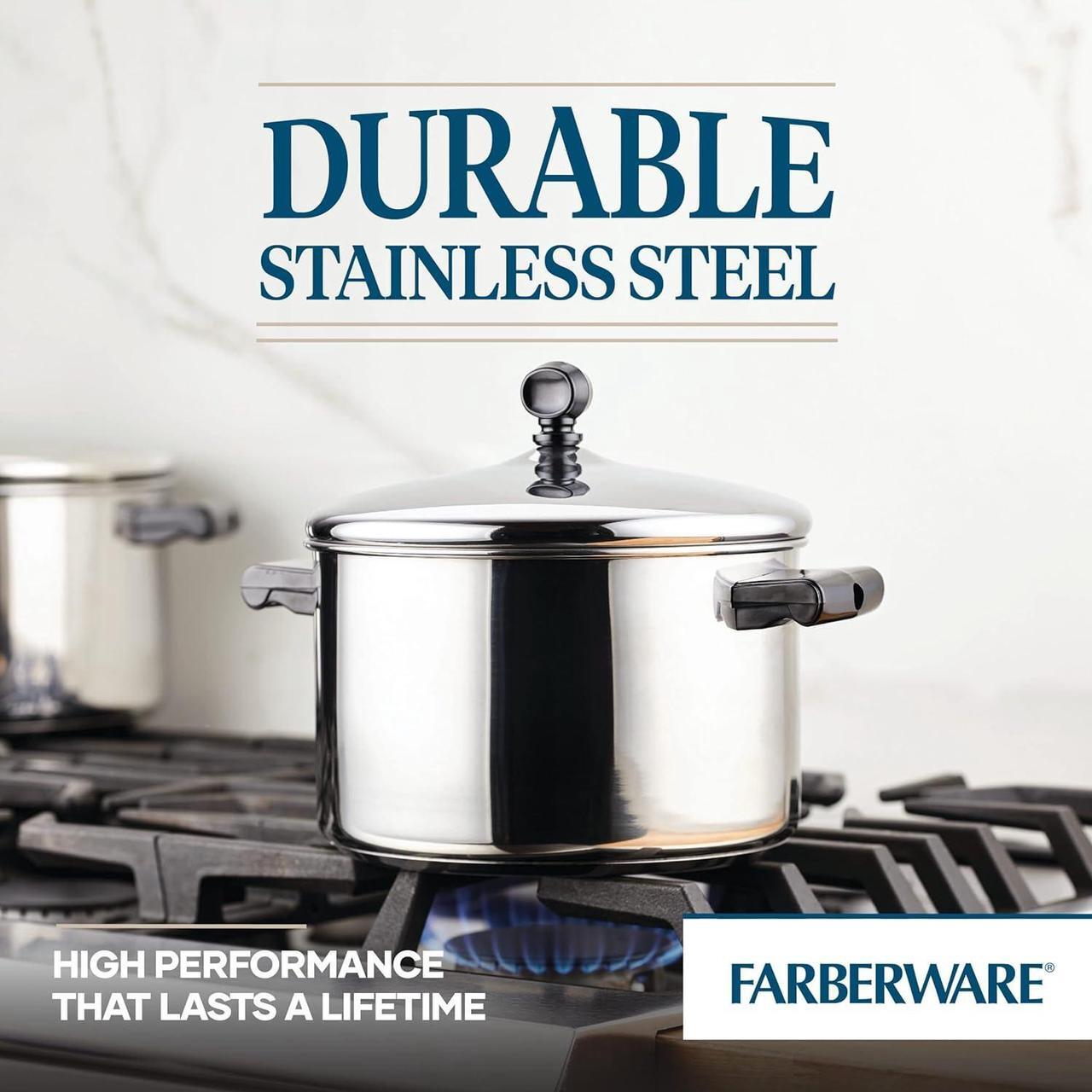 Alt view image 4 of 6 - Farberware Classic Stainless Steel 4-Quart Covered Saucepot - - Silver