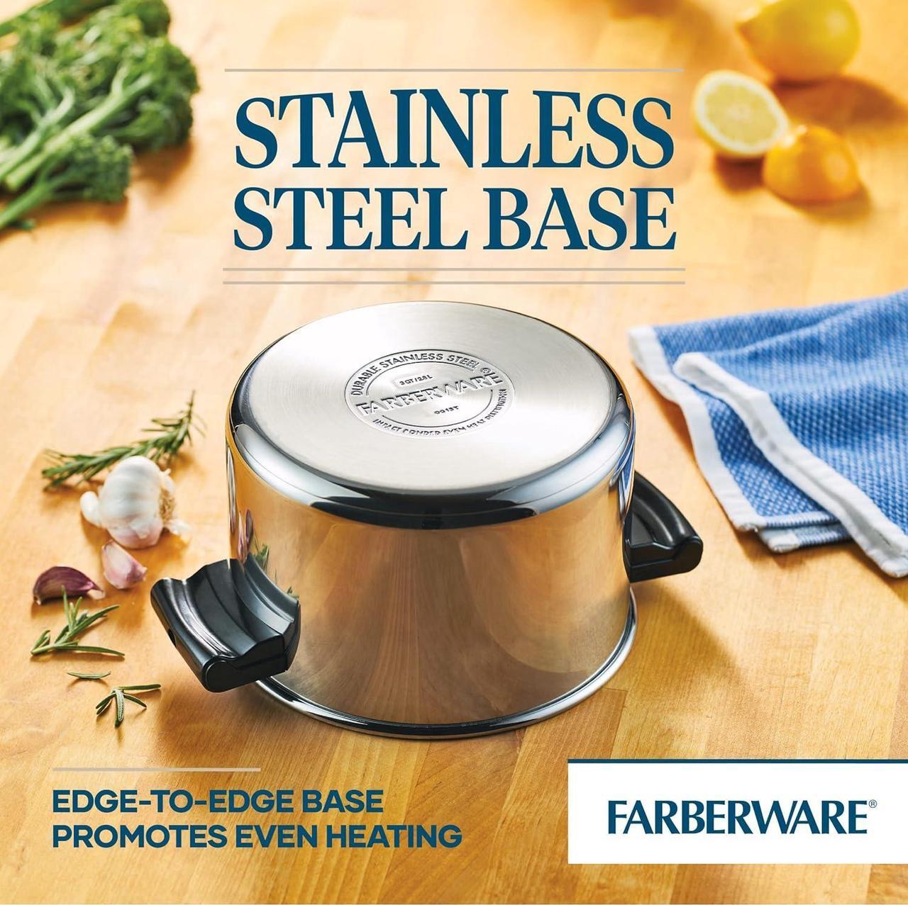 Alt view image 5 of 6 - Farberware Classic Stainless Steel 4-Quart Covered Saucepot - - Silver