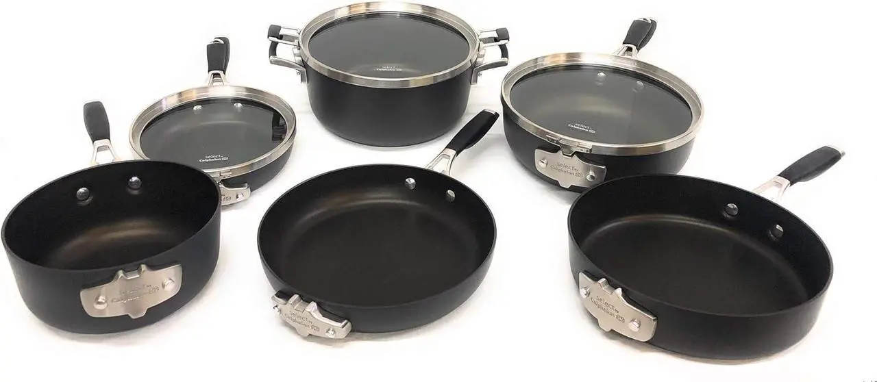 Main image of Calphalon Select 9pc Space Saving Hard-Anodized Nonstick Cookware Set