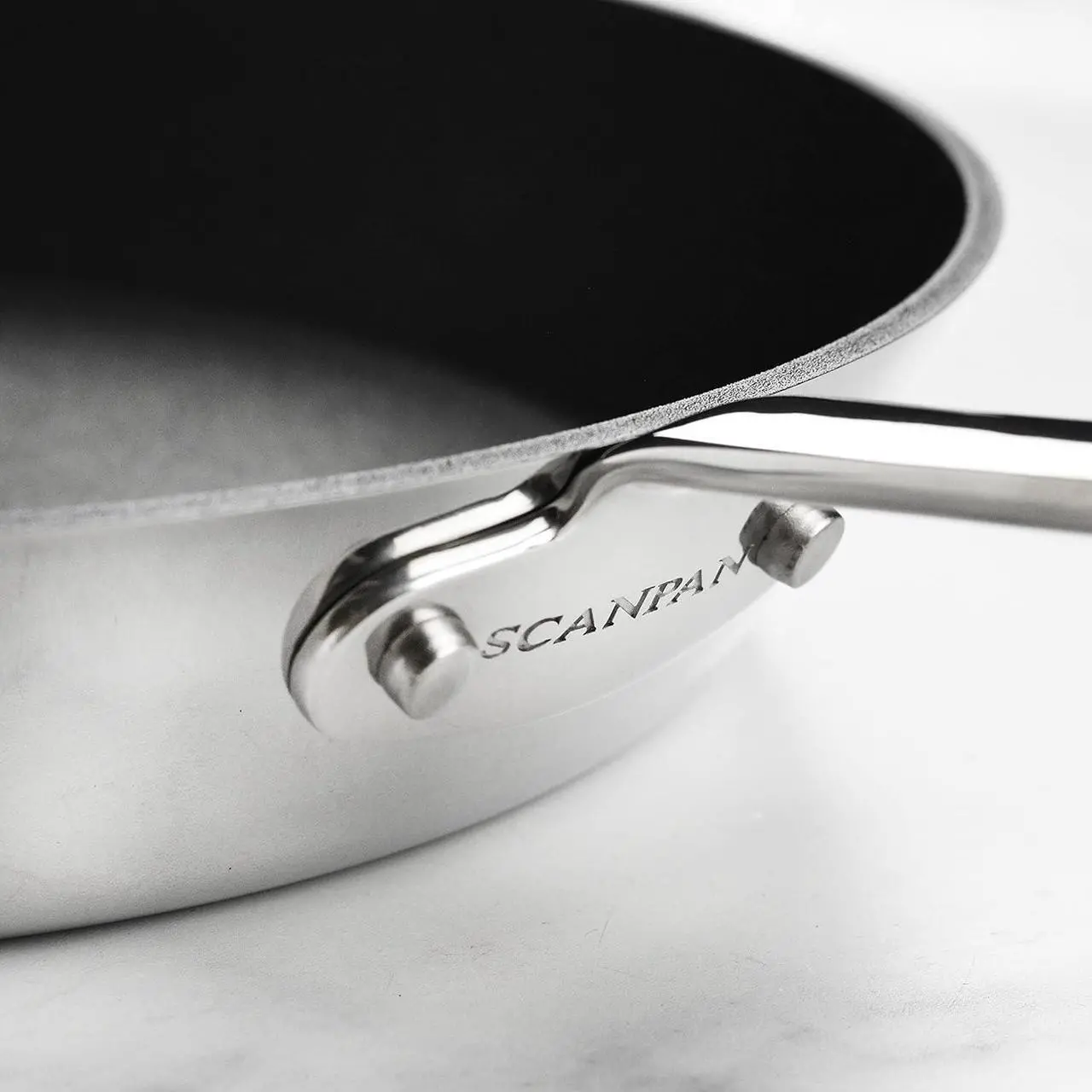 Alt view image 5 of 7 - Scanpan Stratanium+ Nonstick Stainless Steel 9.5 & 11" Fry Pan Skillet Set - Maitre D' - Made in Denmark