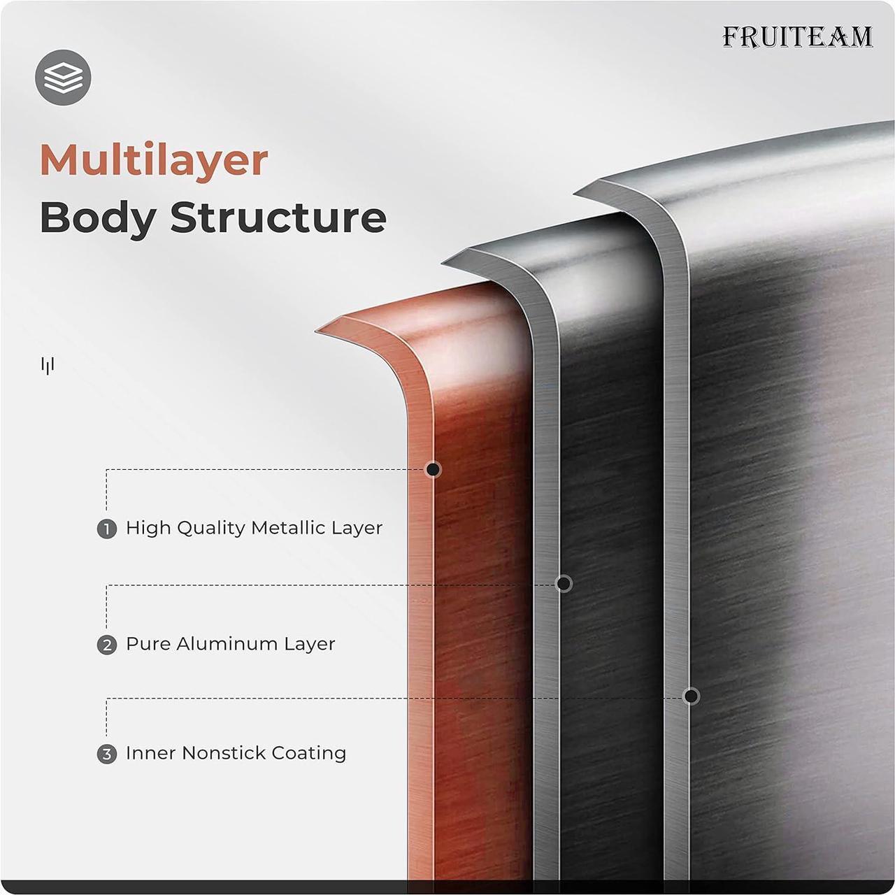 Alt view image 5 of 7 - FRUITEAM Nonstick Stock Pot 7 Qt Stock-Pot-with-Lid, 7 Quart Multi Soup Stockpot Oven Safe Cooking Pot for Stew, Sauce & Reheat Food, Induction/Oven/Gas/Stovetops Compatible for Family Meals