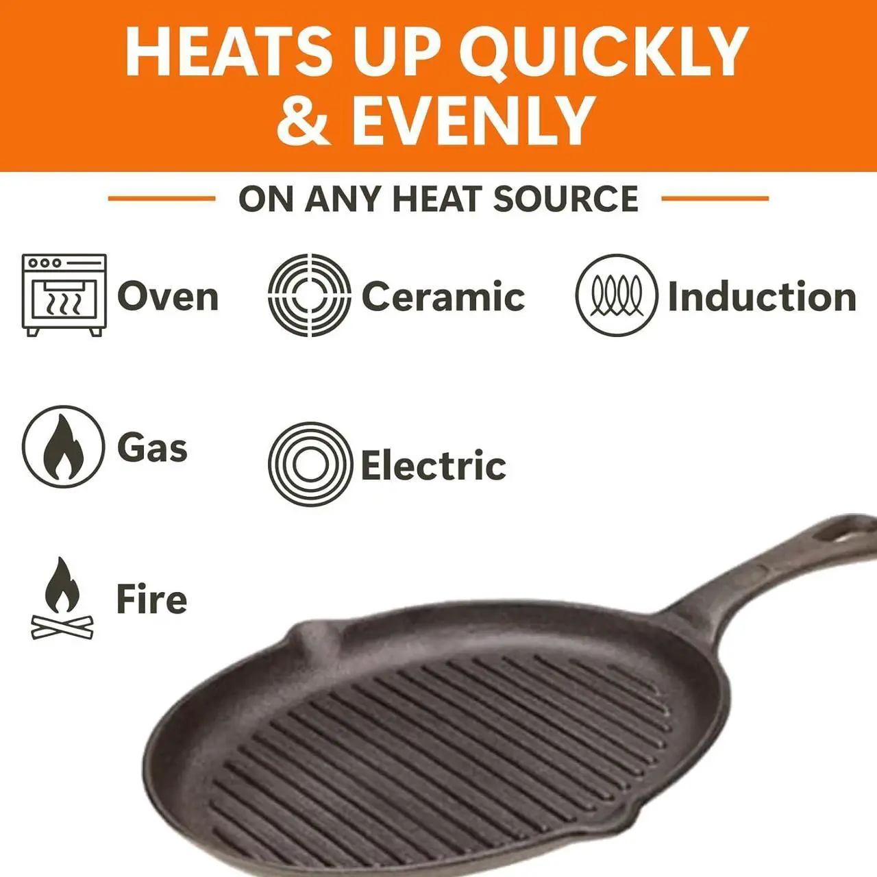 Alt view image 3 of 6 - Mr. Bar-B-Q Cast Iron Fajita Skillets Set, Pre-Seasoned Non-Stick Sizzling Plate, Wooden Base w/Cloth Handle, Sizzler Steak Plate, Cast Iron Skillets for Home, Bar & Restaurants, Catering, Parties