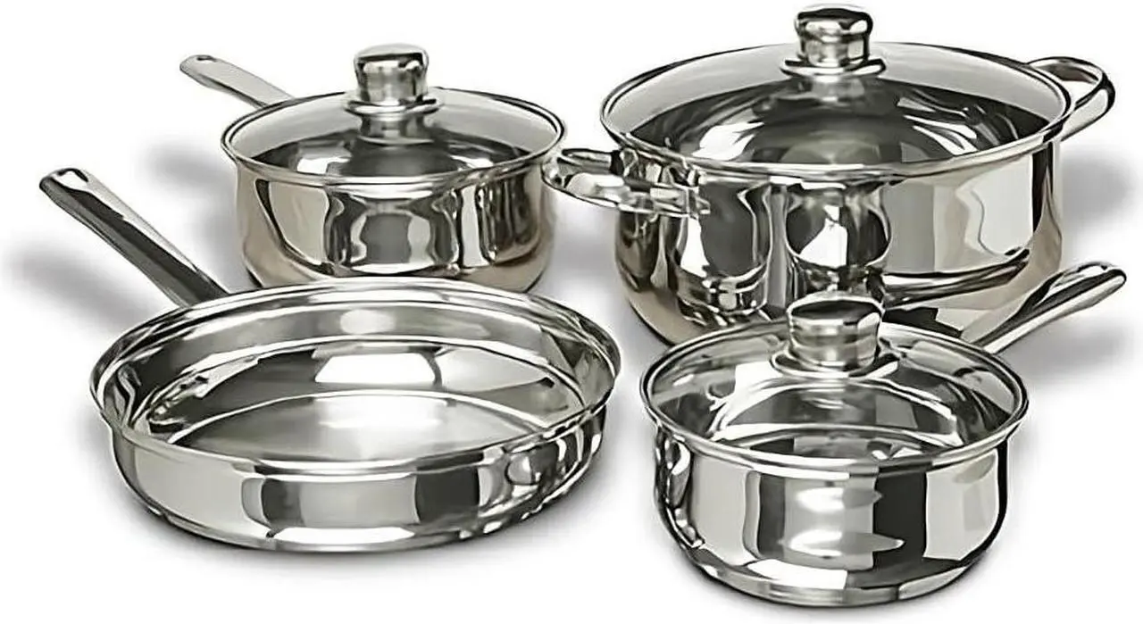 Main image of Concord Cookware 7-Piece Stainless Steel Cookware Set, includes Pots and Pans