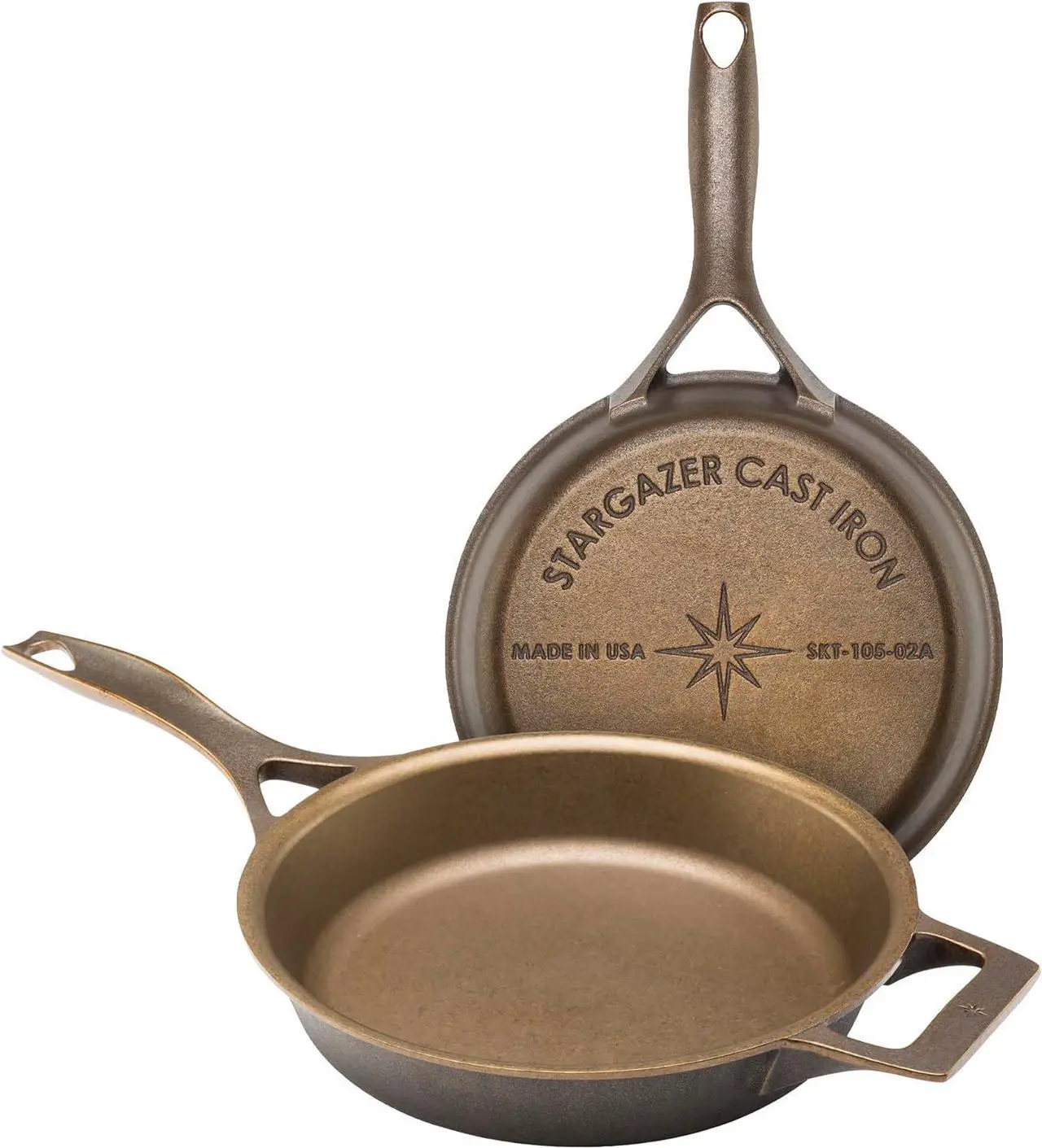 Main image of Stargazer 10.5-Inch Cast Iron Skillet | Made in USA, Seasoned, Even Heat Distribution, Easy to Clean, Smooth Nonstick Finish for Grilling, Frying, Sauteing, Searing, Baking