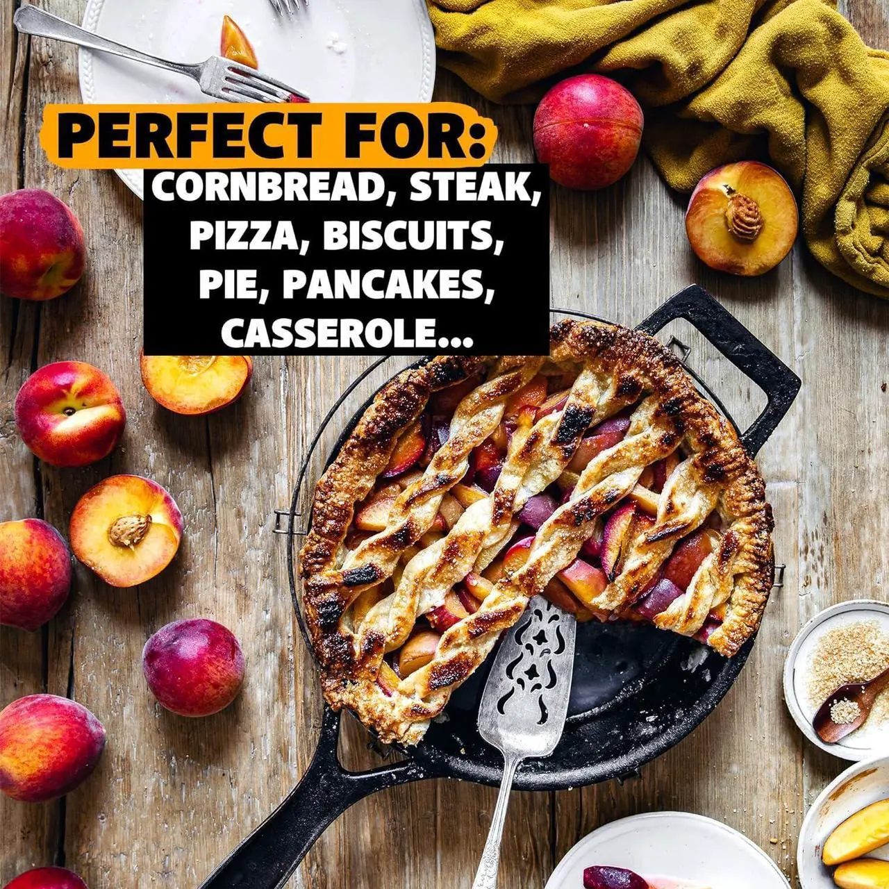 Alt view image 6 of 6 - Stargazer 10.5-Inch Cast Iron Skillet | Made in USA, Seasoned, Even Heat Distribution, Easy to Clean, Smooth Nonstick Finish for Grilling, Frying, Sauteing, Searing, Baking