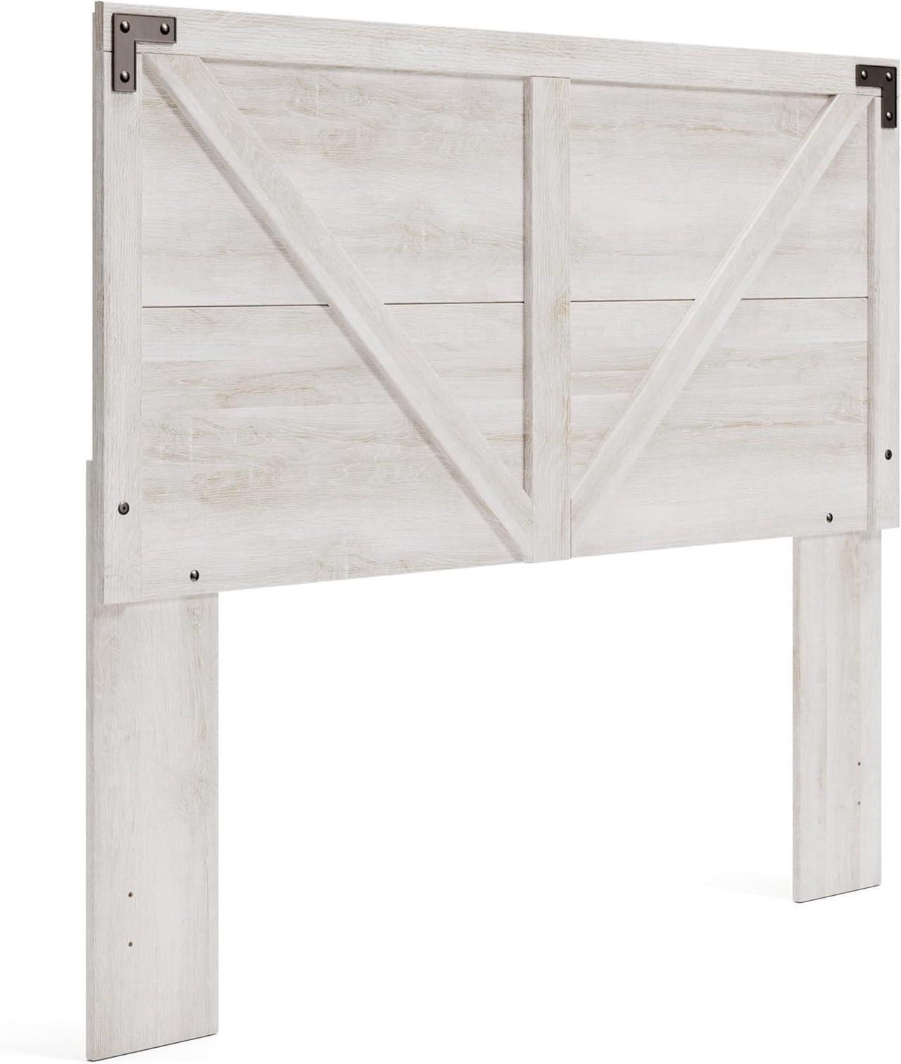 Main image of Signature Design by Ashley Shawburn Modern Farmhouse Headboard, Queen, Whitewash