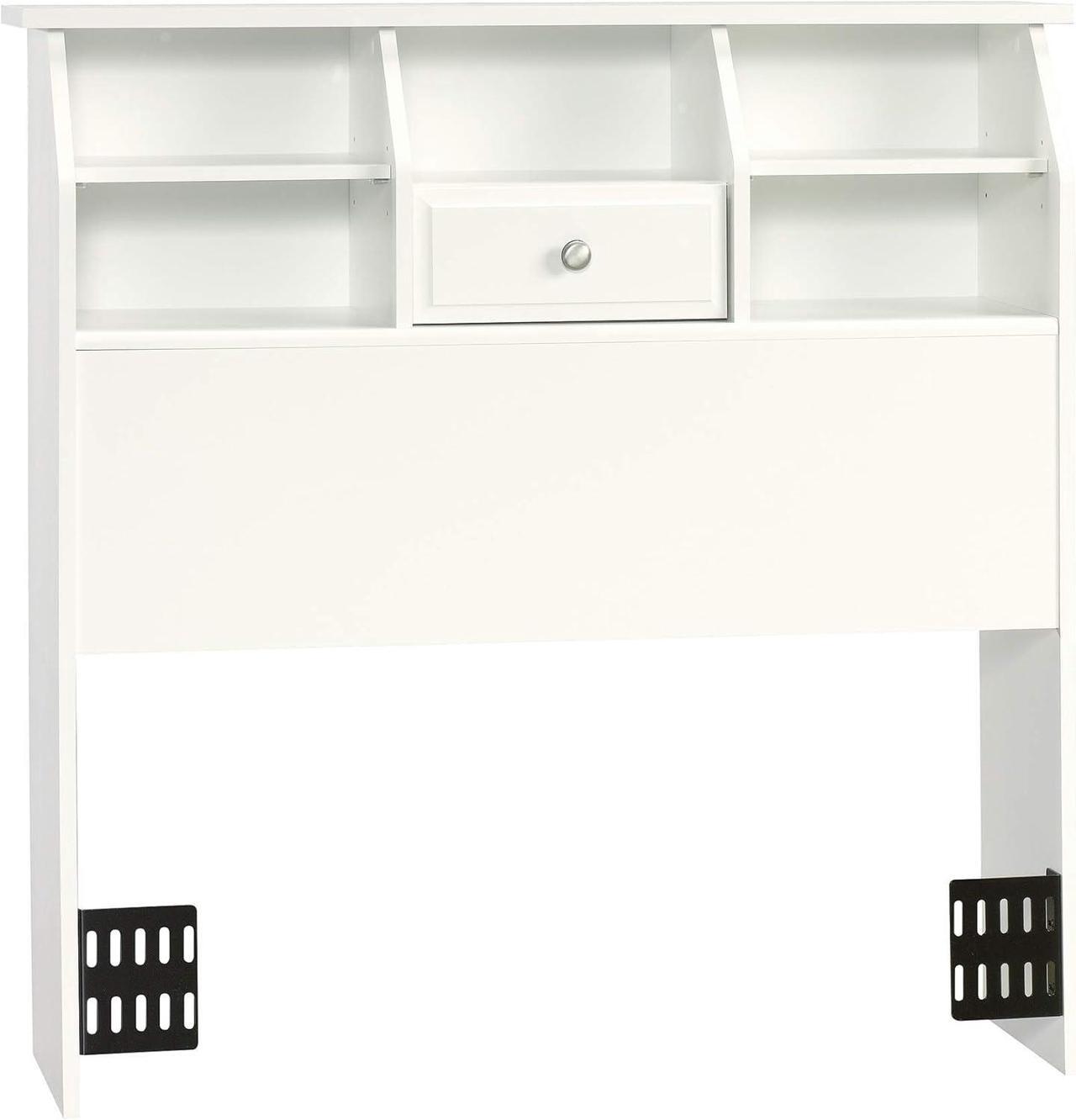 Main image of Sauder Shoal Creek Bookcase Headboard, Twin, Soft White finish