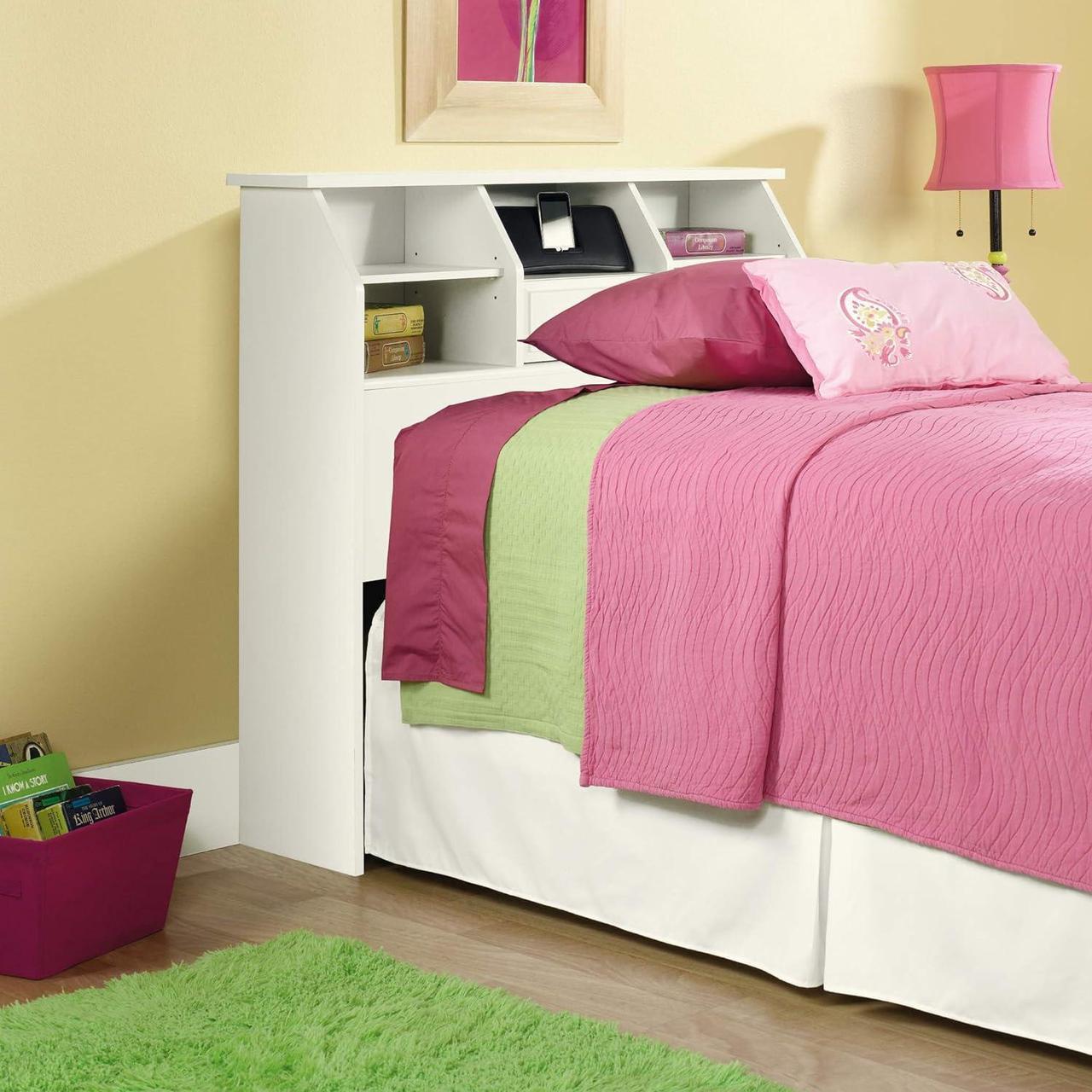 Alt view image 2 of 4 - Sauder Shoal Creek Bookcase Headboard, Twin, Soft White finish
