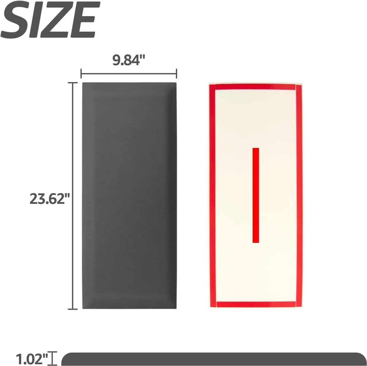 Alt view image 7 of 7 - Art3d Peel and Stick Headboard for King, Full and Queen in Velvet Smoky Gray, Pack of 12 Panels Sized 9.84" x 23.62", Soundproof Wall Panels 3D, Upholstered Wall Panel