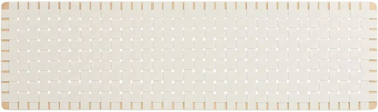 Alt view image 4 of 6 - Modway Sparta Vegan Leather Weave King Headboard in Natural Beige, Faux Leather King Headboard Only with Wall Mount Design for Primary Bedroom or Guest Room