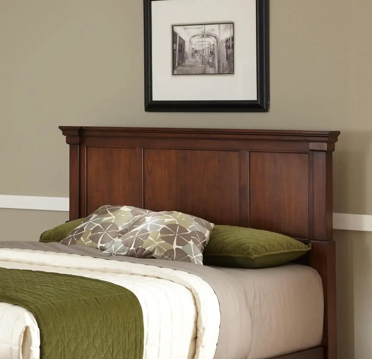 Main image of Homestyles Aspen Rustic Cherry Queen Headboard by Home Styles