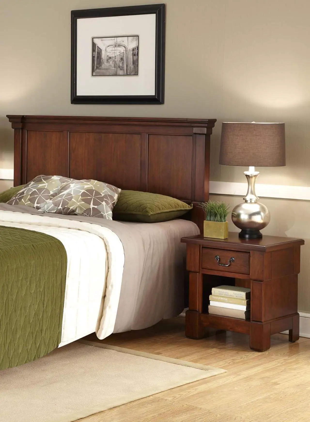 Alt view image 3 of 6 - Homestyles Aspen Rustic Cherry Queen Headboard by Home Styles