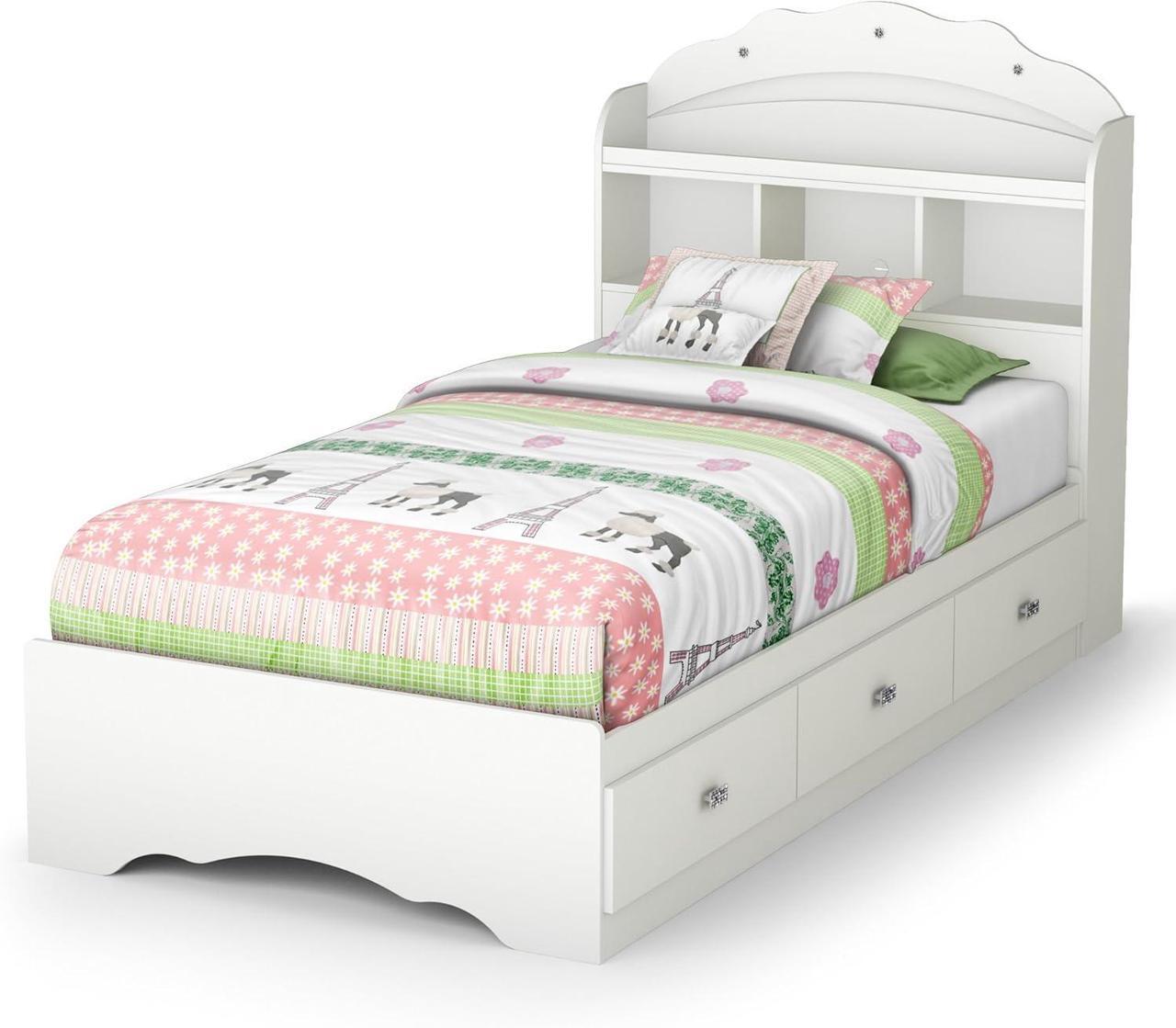 Alt view image 4 of 7 - South Shore Tiara Bookcase Headboard, Twin, White