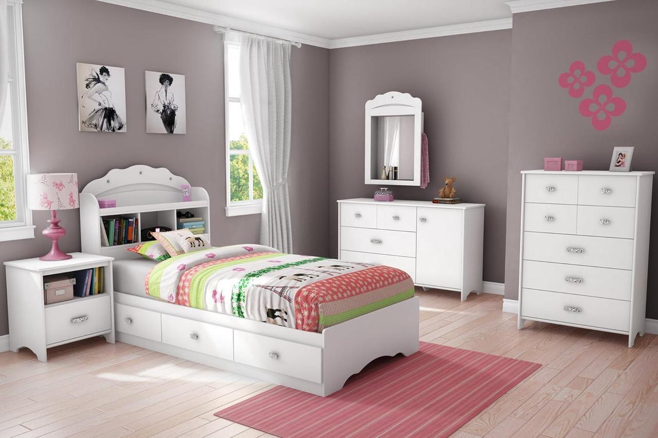 Alt view image 5 of 7 - South Shore Tiara Bookcase Headboard, Twin, White