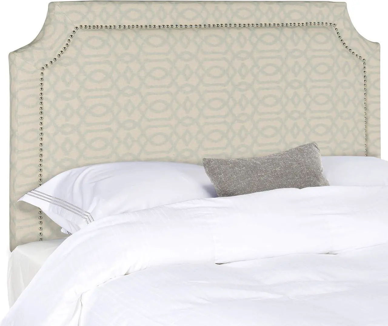 Alt view image 3 of 3 - Safavieh Mercer Collection Shayne Yellow Wheat Pale Blue Headboard (Queen)