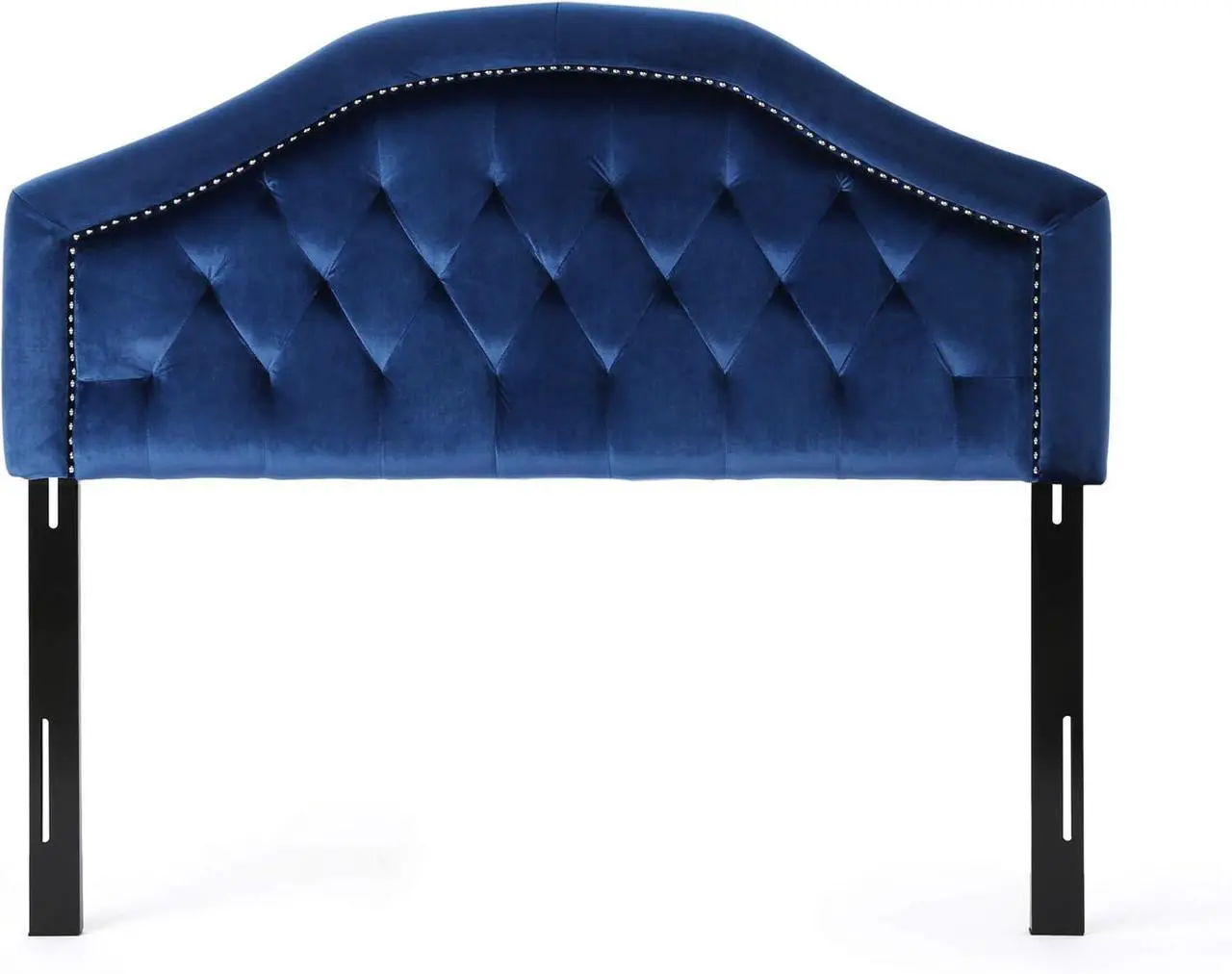 Main image of Christopher Knight Home Killian Velvet Headboard, Queen / Full, Navy Blue / Black