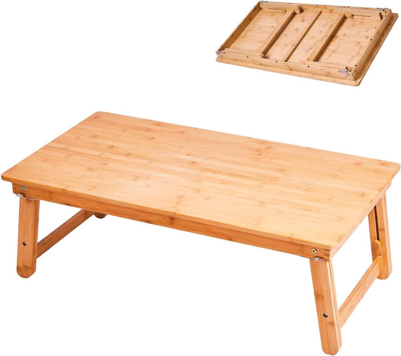 Main image of Bamboo Coffee Table Foldable,Low Floor Table Dining Table Collapsible Oriental Folding Table for Living Room Small Spaces Picnic Table Ground Portable Table,Floor Desk for Adults,33.5x17.7in