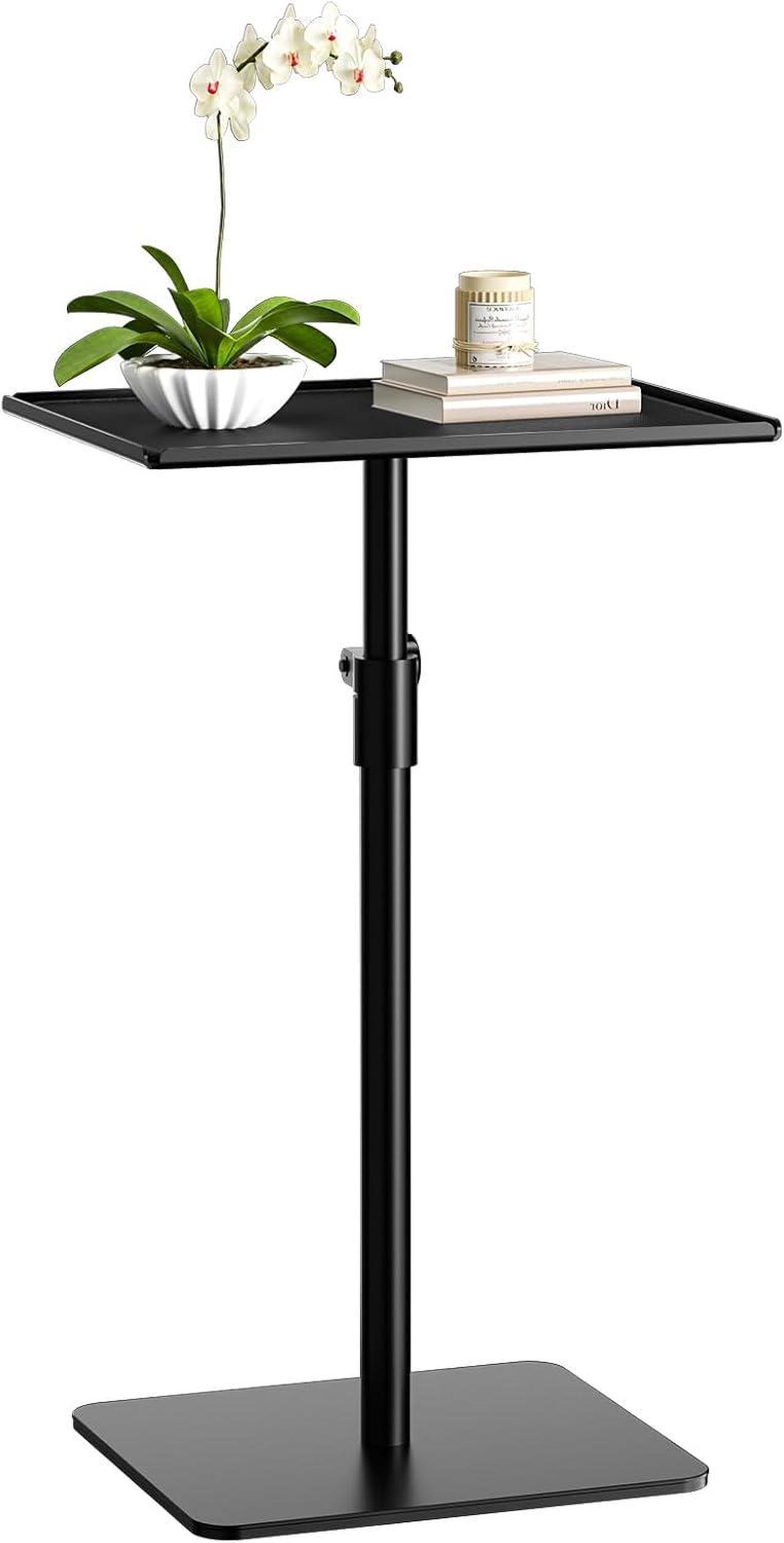Main image of RCHYFEED Metal End Table,Height Adjustable Tall Side Tables Living Room,Small Side Table for Small Spaces with Matte Black Tray,Square Drink Coffee Tables Sofa Table for Bedroom,Indoor & Outdoor