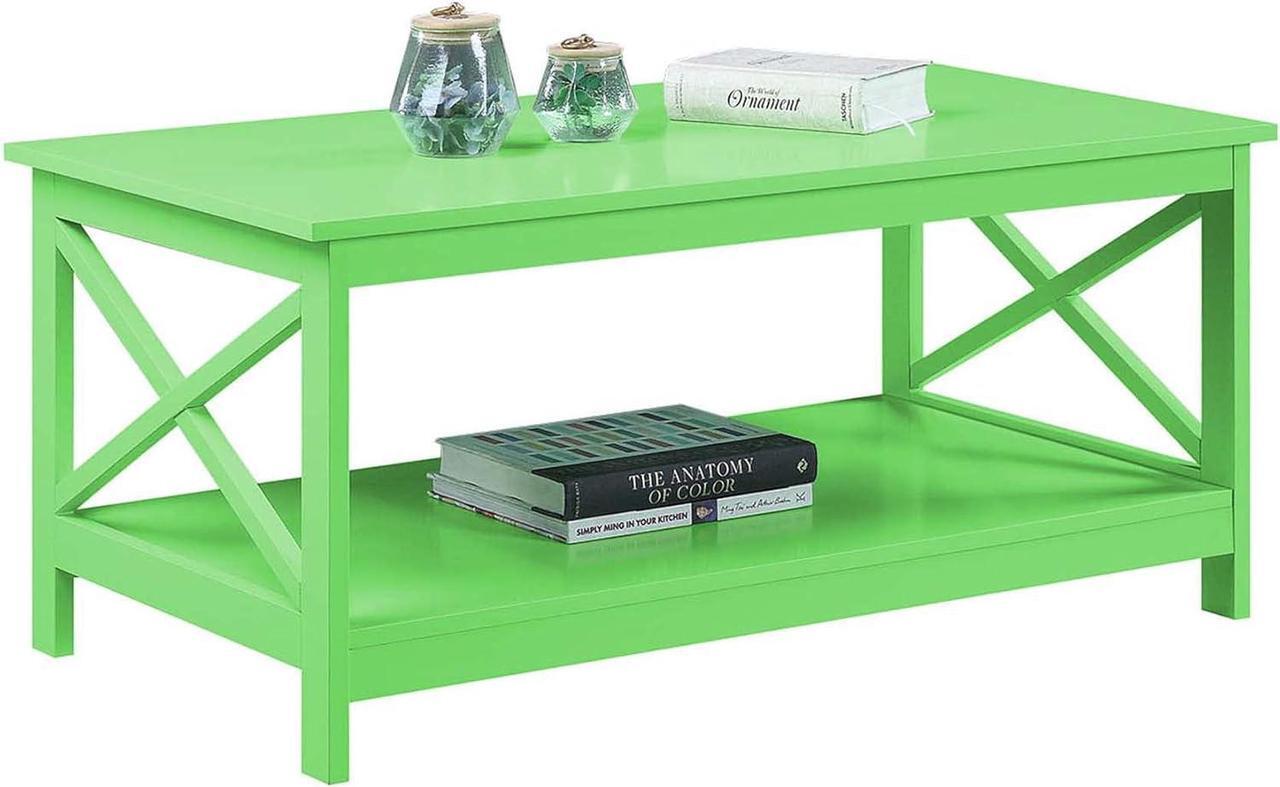 Alt view image 4 of 5 - Convenience Concepts Oxford Coffee Table with Shelf, Lime