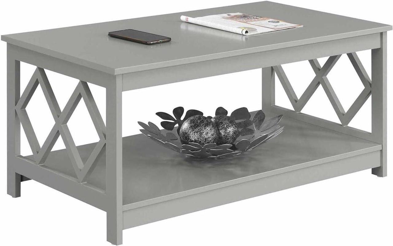 Alt view image 3 of 5 - Convenience Concepts Diamond Coffee Table, Gray