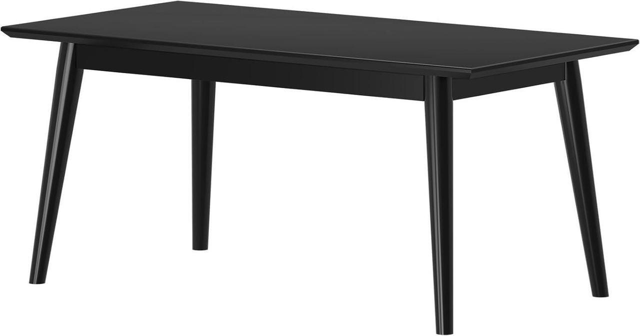 Alt view image 4 of 7 - Plank+Beam 40 Inch Mid Century Modern Coffee Table, Wood Coffee Tables for Living Room, Rectangular Center Table, Occasional Table for Small Spaces, Black