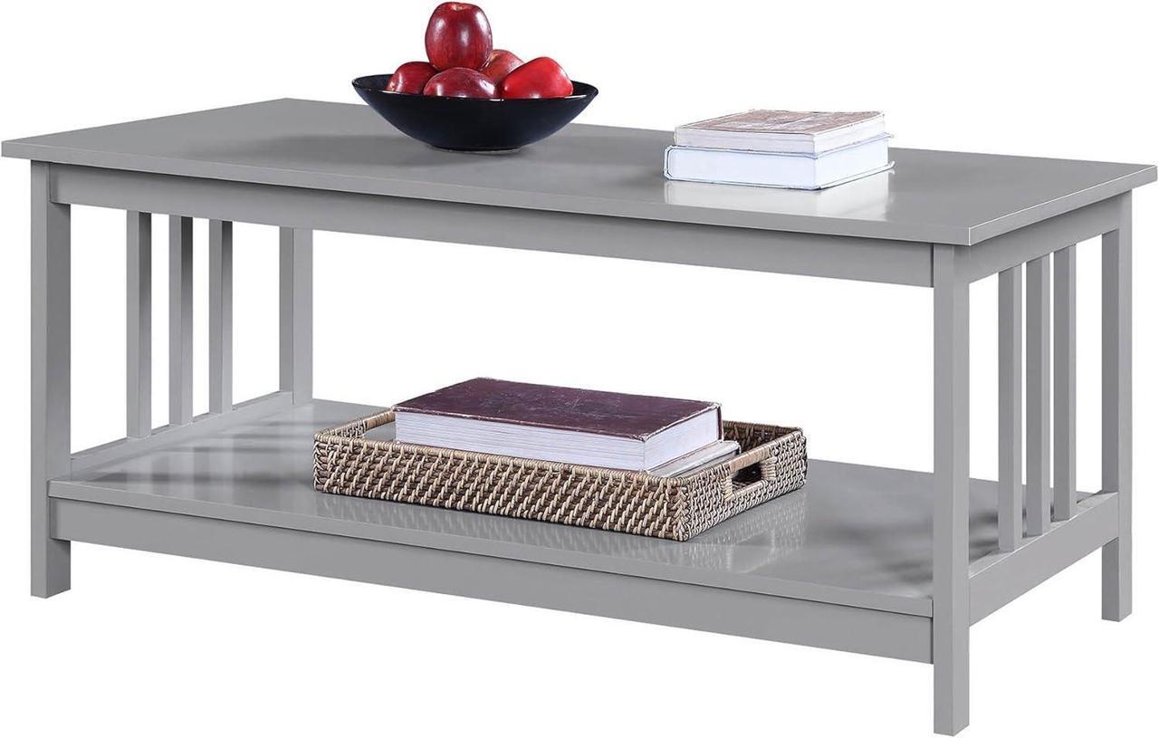 Alt view image 4 of 7 - Convenience Concepts Mission Coffee Table, Gray