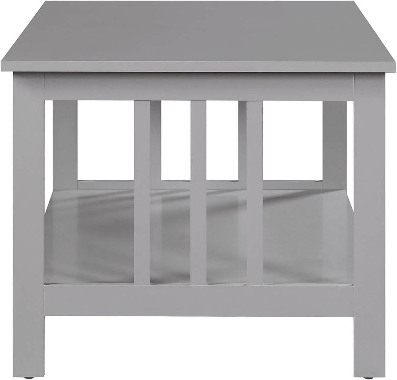 Alt view image 6 of 7 - Convenience Concepts Mission Coffee Table, Gray