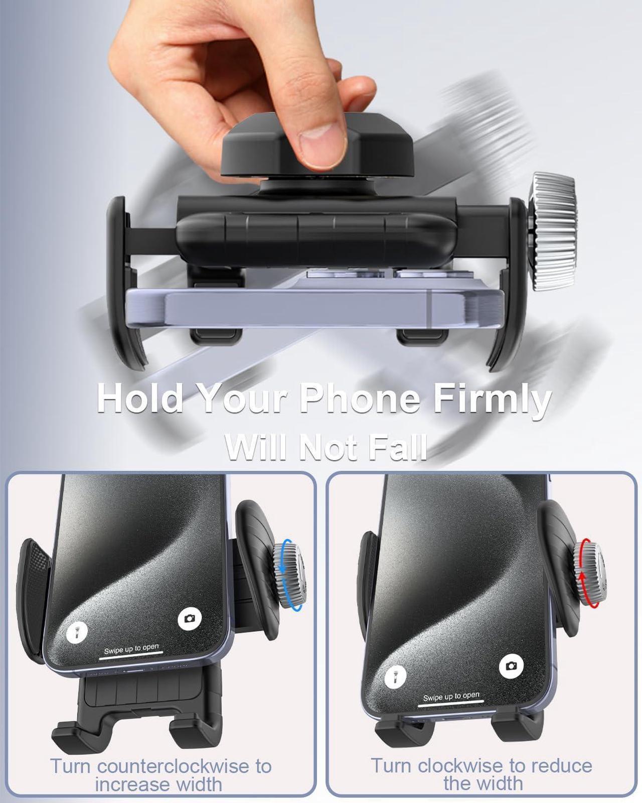 Alt view image 3 of 7 - Gooseneck Phone Holder for Bike, [Flexible Arm] Motorcycle Phone Holder, Electric Bike Cell Phone Mount for iPhone 16 Pro Max/Plus, 15 Pro Max, Galaxy Series and More 4-7 inch Smartphones