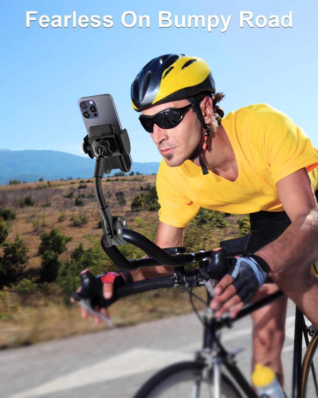 Alt view image 7 of 7 - Gooseneck Phone Holder for Bike, [Flexible Arm] Motorcycle Phone Holder, Electric Bike Cell Phone Mount for iPhone 16 Pro Max/Plus, 15 Pro Max, Galaxy Series and More 4-7 inch Smartphones
