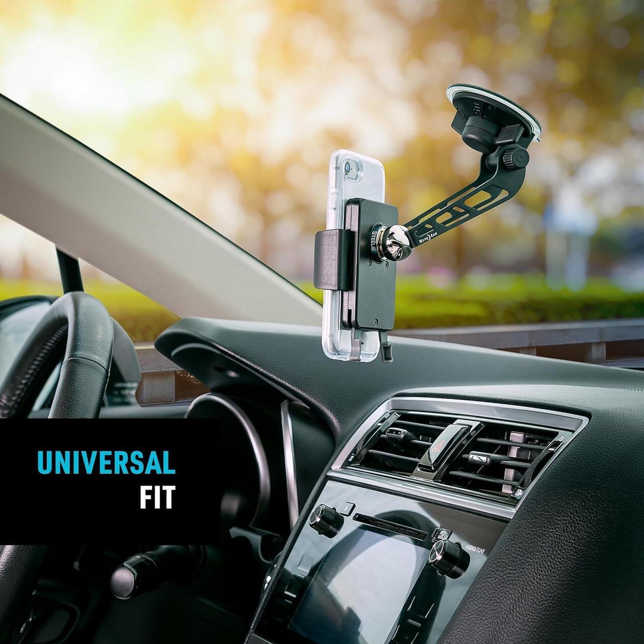 Alt view image 3 of 7 - Nite Ize Steelie Windshield Kit - Magnetic Cell Phone Holder for Car Accessories - Sturdy Car Windshield Mount for Cell Phones - Squeeze