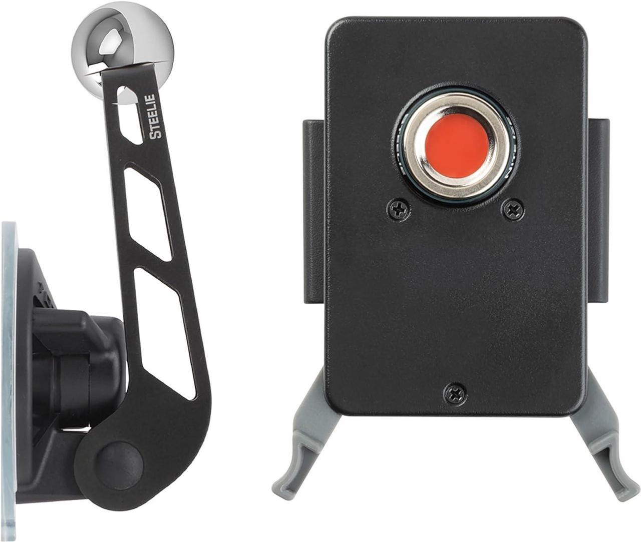 Alt view image 2 of 7 - Nite Ize Steelie Windshield Kit - Magnetic Cell Phone Holder for Car Accessories - Sturdy Car Windshield Mount for Cell Phones - Squeeze