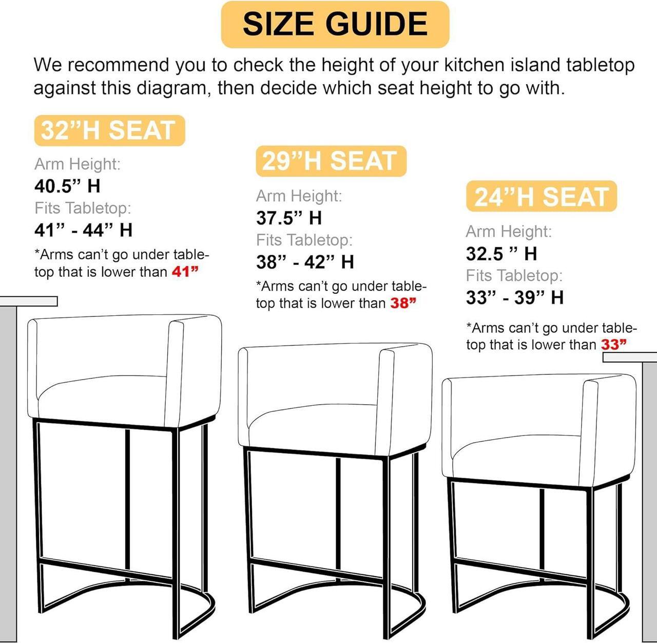 Alt view image 6 of 7 - Contemporary Cream Linen Bar Stools Set of 3, 24" Upholstered Fabric Counter Height Barstools Kitchen Counter Island Stools with Screwed Together Black Metal Base
