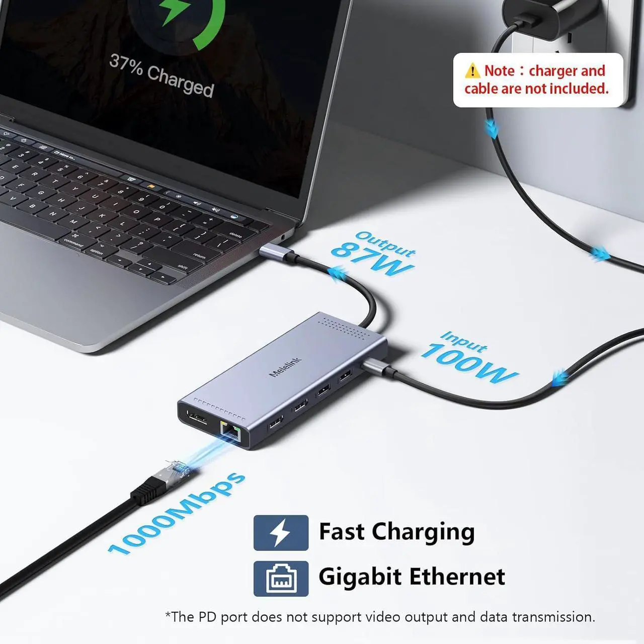 Alt view image 6 of 7 - USB C Docking Station Dual Monitor, 14 in 1 Triple Display USB C Hub Multiport Adapter with 2 HDMI 4K,DisplayPort,PD Charging,Ethernet,6 USB C&A Ports,SD/TF, Laptop Docking Station for /HP/Lenovo
