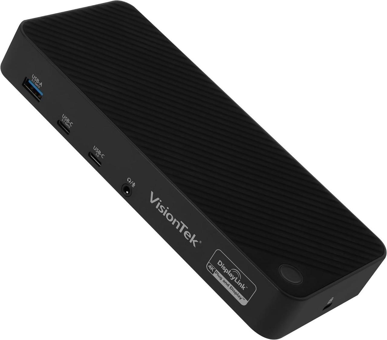 Main image of VisionTek VT7000 USB-C 3X Monitor Docking Station - 100W Power, 3X HDMI, 2X DP, 3X USB-A, 2X USB-C, Audio, Ethernet for Windows/MacOS/ChromeOS