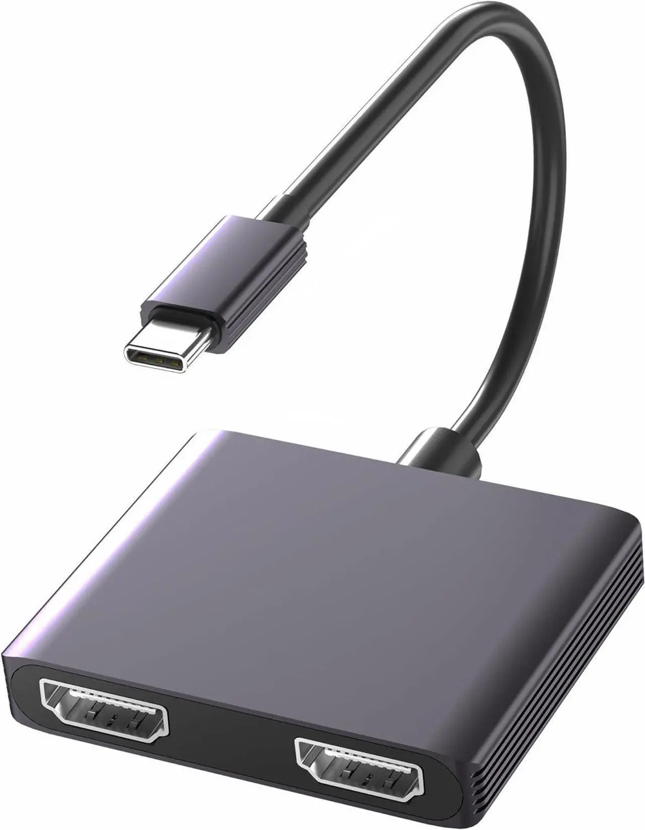 Main image of USB C to Dual HDMI Adapter for 2 Monitors, HDMI Splitter for Dual Monitors, Docking Station Dual Monitor, Laptop Connected to Two Monitors, Dual Monitor Adapter Extended Display (Only Support Windows)