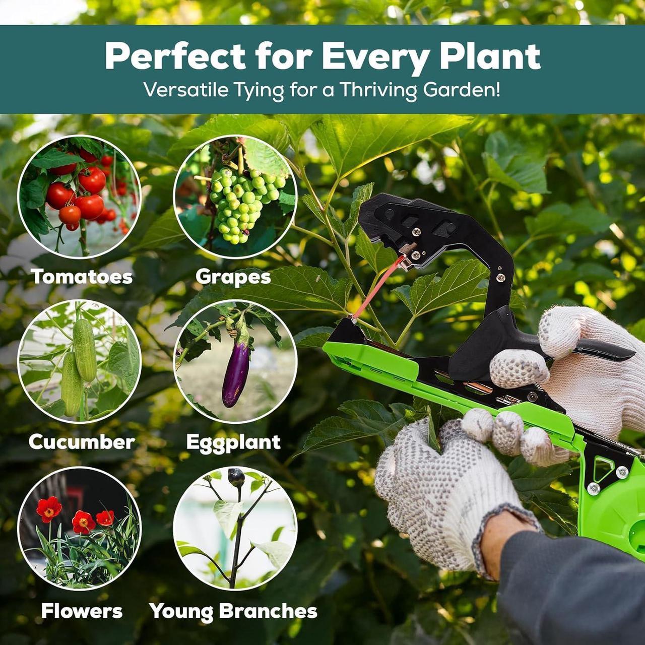 Alt view image 6 of 6 - Plant Tying Machine, Lightweight Plant Tape Tool for Quick Vine Tying, for Gardeners and Farmers,Plant Tie Tapener Gun with Tapes and Staples