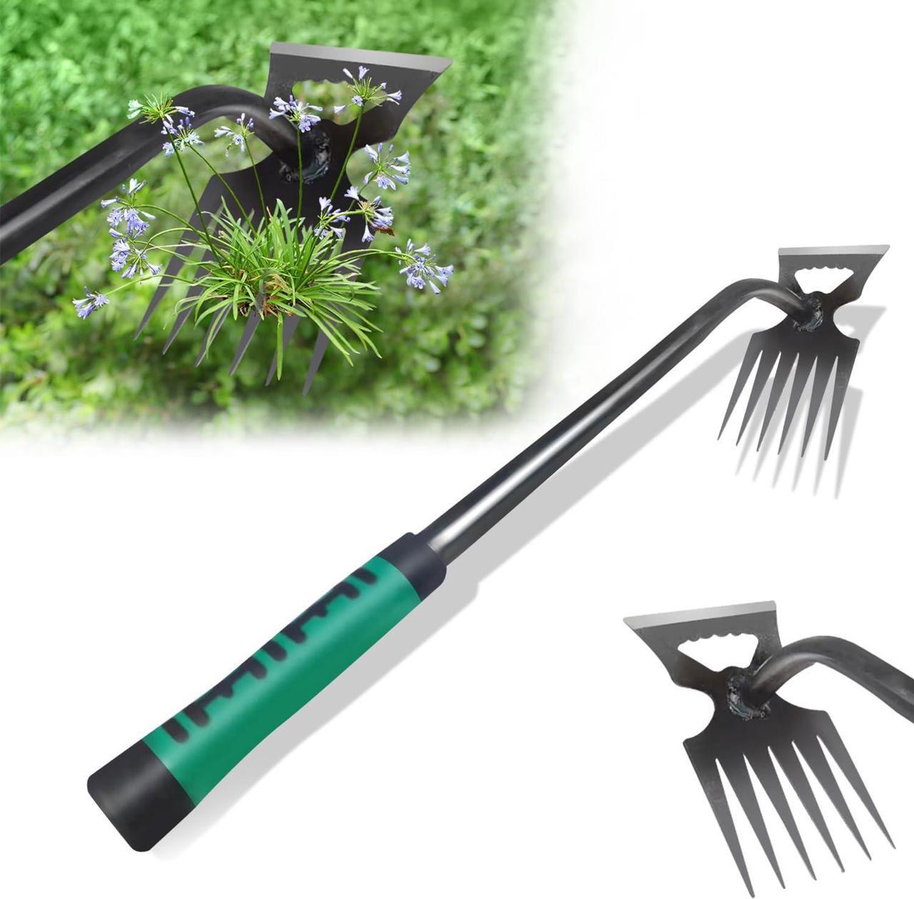 Main image of Omaky Gardening Hand Weeder Tools,Garden Weed Puller Tool,New Weeding Artifact Uprooting Weeding Tool,Durable Manganese Steel Hand Weeder Tool,Manual Multifunctional Weeders Gardening Tools (6 Tines)