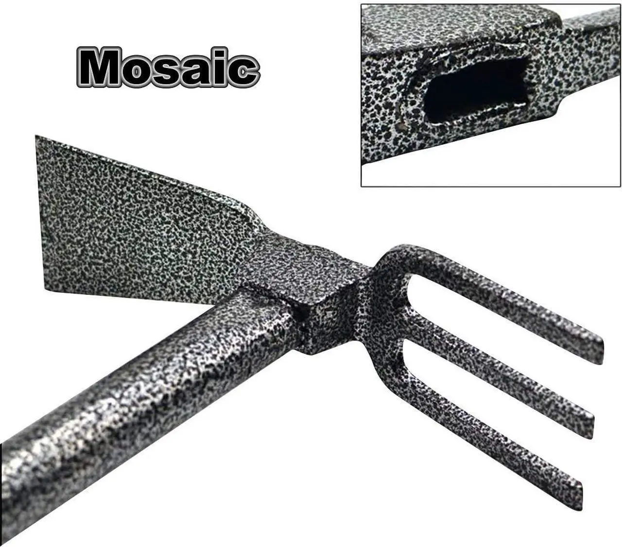 Alt view image 5 of 7 - ZOG Garden Big Hand Digger and Hoe Combo Garden Tool,Heavy Duty Hand Tiller,Garden Hoe,Cultivator,Non-Slip Handle & Anti-Rust Head is The Perfect Dual Headed Weeding Tool.(Big)