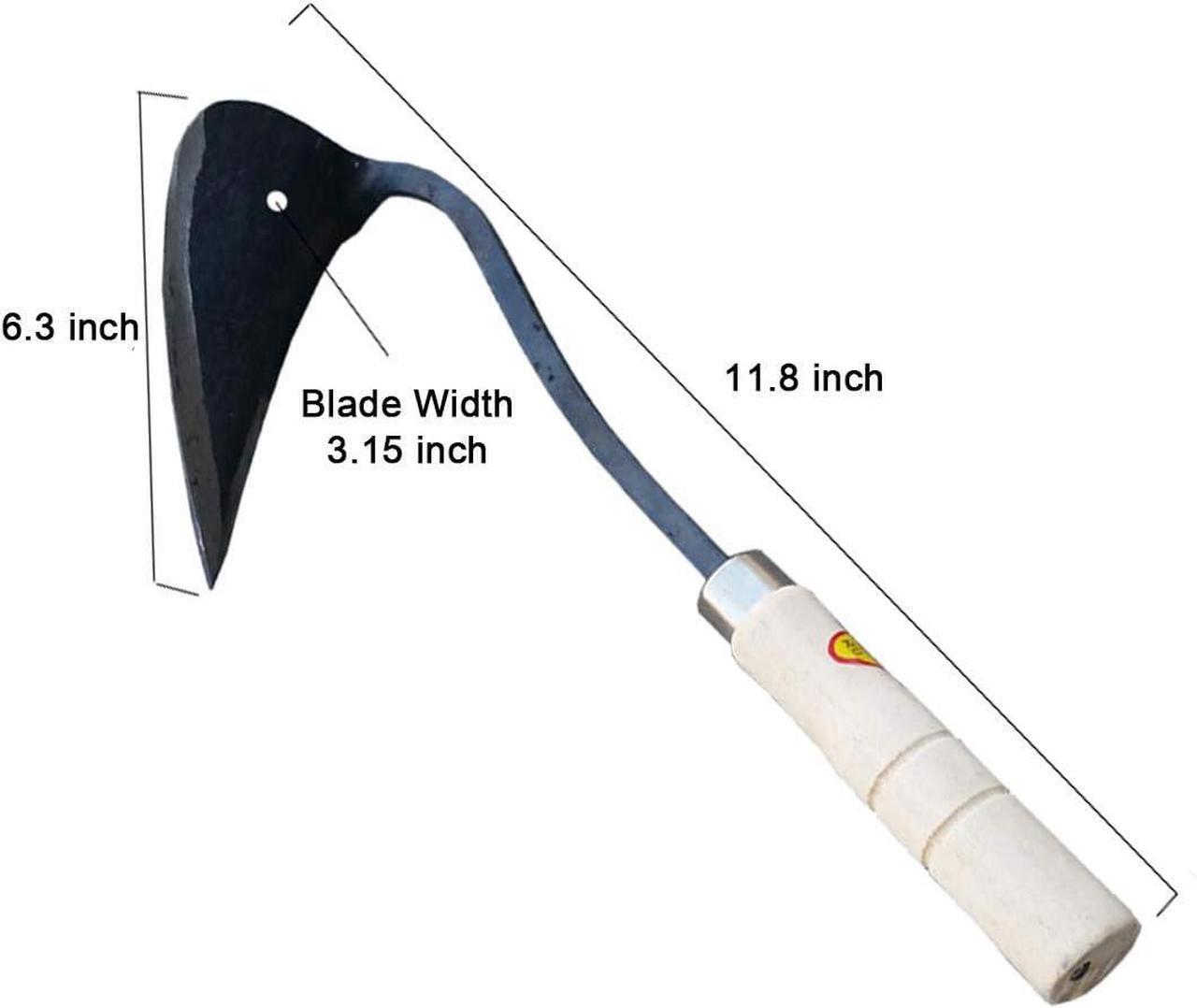 Alt view image 2 of 4 - HANSHIN Premium Forged Gardening Hand Plow Hoe, Korean Daejanggan Style Ho-Mi(Weeding Sickle) for EZ Digger Tools, 1 Pack