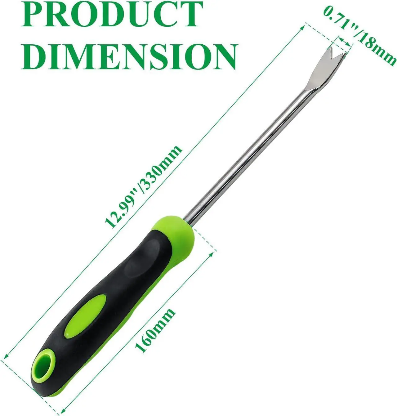 Alt view image 5 of 7 - 2 Pieces Hand Weed Puller Tool, Stainless Steel Pronged Garden Weed Remover Tool, Garden Weeder Tool for Lawn Farmland Transplant Gardening Plant Tool