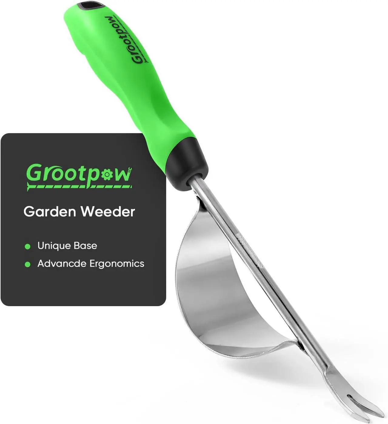 Main image of Grootpow HW1 Hand Weeder Tool, Weed Puller Tool with Ergonomic Handle for Garden - Durable Unique Lever Design Dandelion Weeder Tool with V-Shaped Forks for Easy Weed Removal - in Gift Box